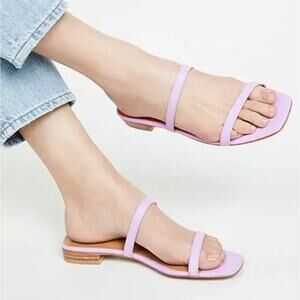 Women's Jagger the Label Double Strap Sprung Flat in Lilac size 9 Soft Girl Boho